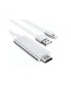 გადამყვანი - Choetech LH0020 USB Video Cable Lightning to HDMI Adapter 1.8m White