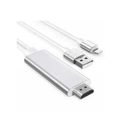 გადამყვანი - Choetech LH0020 USB Video Cable Lightning to HDMI Adapter 1.8m White