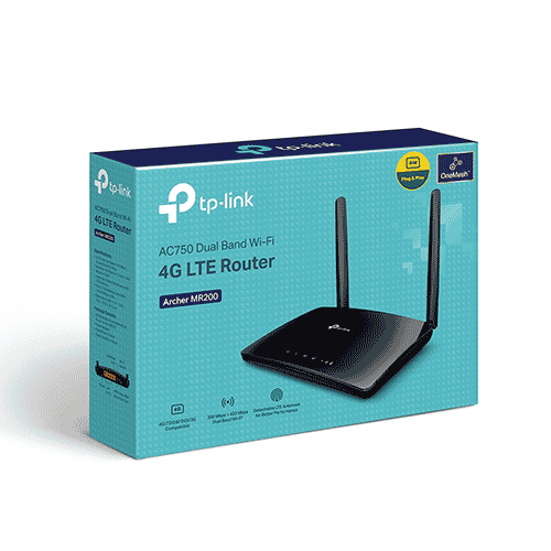 W-iFi როუტერი - TP-Link AC750 MR200 4G LTE Router + Sim Card Port