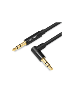 Aux კაბელი 2x1 - Vention 2x3.5mm Male to 4 Pole 3.5mm Female Audio Cable 0.3M Black ABS Type