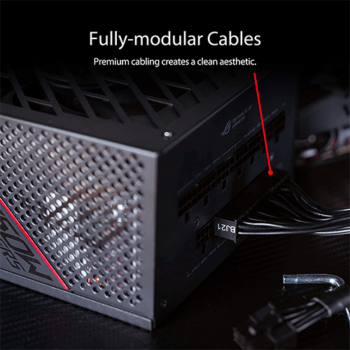 კვების ბლოკი - Asus Rog Strix 1000G 1000 Watt 80 Plus Gold Full Modular