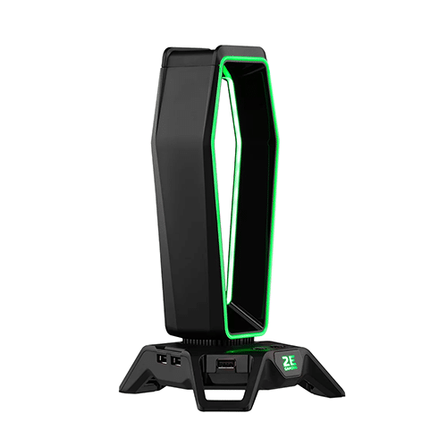 ყურსასმენის სადგამი - 2E Gaming GST330 Headset Stand 3in1 RGB 7.1 USB Black