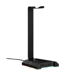 ყურსასმენის სადგამი - 2E Gaming GST320 Headset Stand 3in1 RGB 7.1 USB Black