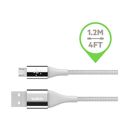 Mobile Cable - Belkin Premium Kevlar Cable Micro-USB 4 Silver 1.2m