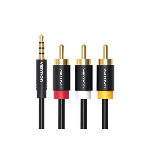 გადამყვანი - Vention 3.5mm To 3RCA AV Cable 1.5მ
