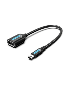 გადამყვანი - Vention USB 2.0 Mini-B Male to A Female OTG Cable 0.15M Black PVC Type