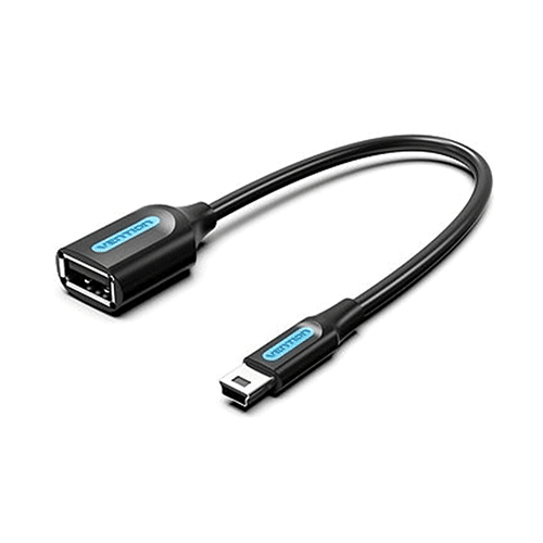 გადამყვანი - Vention USB 2.0 Mini-B Male to A Female OTG Cable 0.15M Black PVC Type