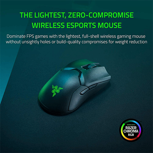 უკაბელო ტენვადი მაუსი - Razer Gaming Mouse Viper Ultimate USB Black Rechargeable WL