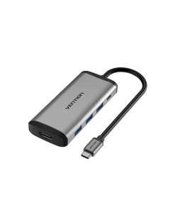 Multi ადაპტერი - Type-C USB Hub + HDMI - Vention Gray Metal Type