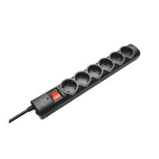 6 პორტიანი დამაგრძელებელი - Trust 6 x Chuko Surge Protector 6 ports 1.8მ