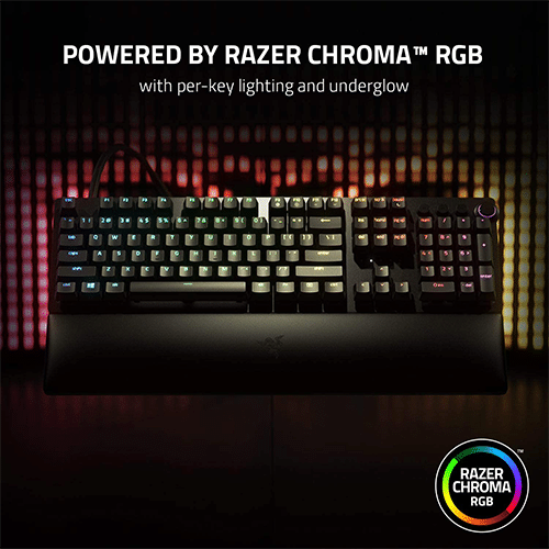 მექანიკური კლავიატურა - Razer Huntsman V2 Analog Switch USB RU RGB Black