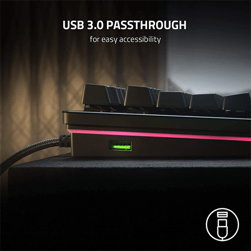 მექანიკური კლავიატურა - Razer Huntsman V2 Analog Switch USB RU RGB Black