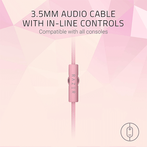 ყურსასმენი - Razer Kraken Quartz 3.5mm Pink