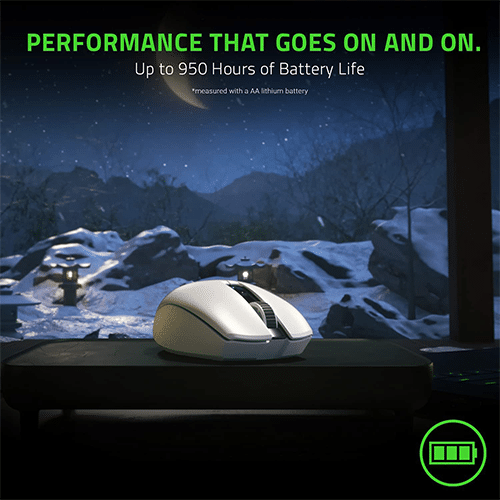 უკაბელო ტენვადი Bluetooth მაუსი - Razer Orochi V2 White Ed Rechargeable WL BT