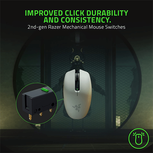 უკაბელო ტენვადი Bluetooth მაუსი - Razer Orochi V2 White Ed Rechargeable WL BT