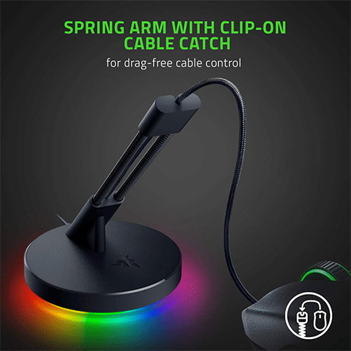მაუსის კაბელის დამჭერი - Razer Mouse Bungee V3 Chroma FRML Packaging RGB Black