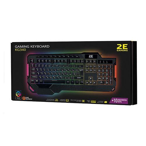 კლავიატურა - 2E KG340 LED USB Black