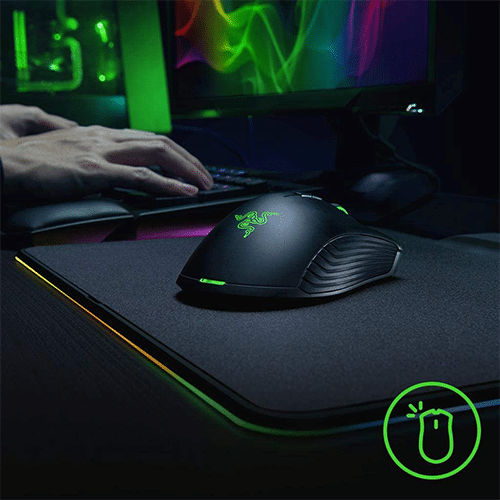 კომბო - უკაბელო მაუსი + მაუსპადი - Razer Gaming Mouse Mamba + Firefly Hyperflux Bundle WL RGB Black