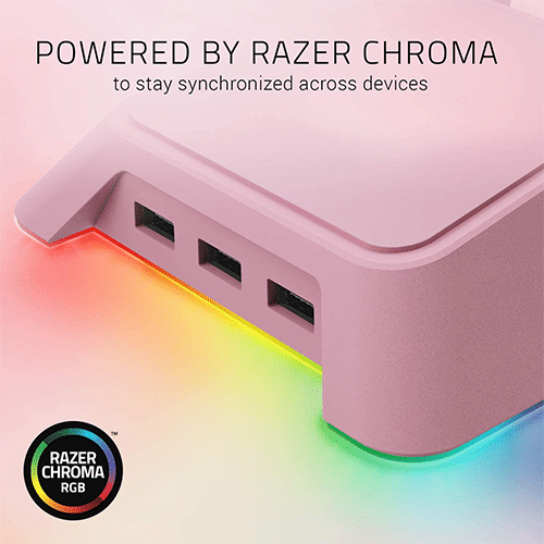 ყურსასმენის სადგამი - Razer Base Station Chroma Pink