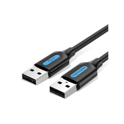 USB კაბელი - Vention USB 2.0 A Male To A Male Cable 1.5M Black PVC Type