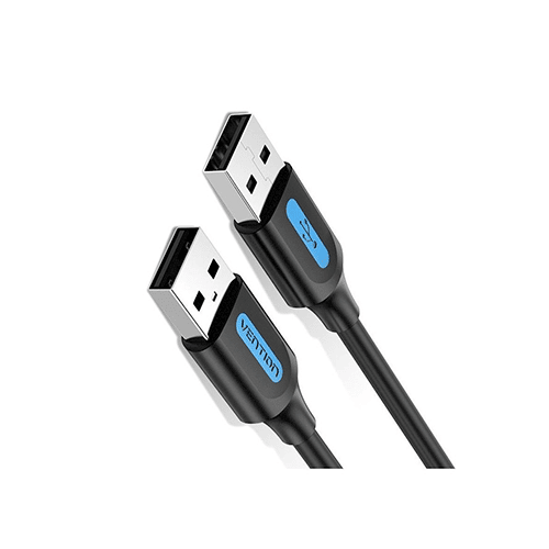 USB კაბელი - Vention USB 2.0 A Male To A Male Cable 1.5M Black PVC Type