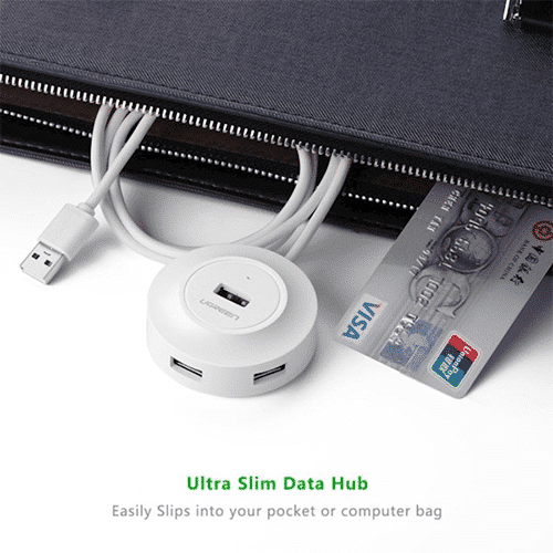 USB Hub 4 Port - Ugreen CR106 1 M White
