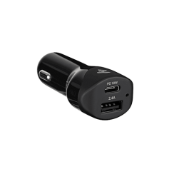 მანქანის დამტენი - 2E Car Charger Dual USB 38W, PD, QC Black