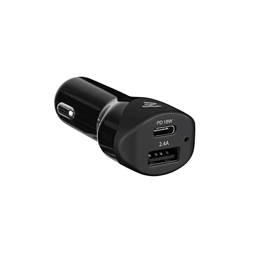მანქანის დამტენი - 2E Car Charger Dual USB 38W, PD, QC Black