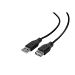 USB დამაგრძელებელი - 2E USB 2.0 A Male To A Female Extension Cable Black 3m