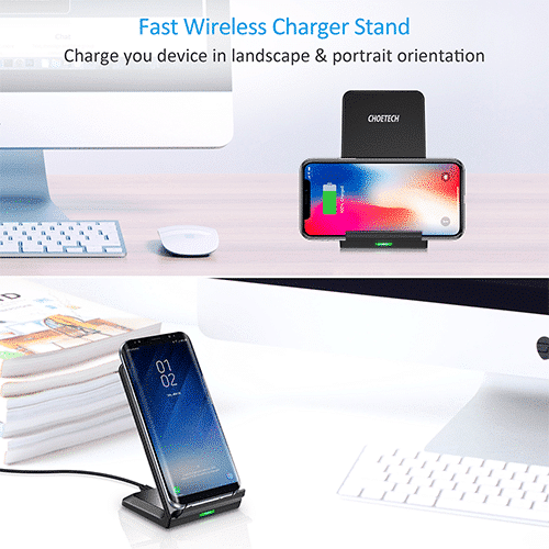 მობილურის უკაბელო დამტენი - Choetech T524-S 10W Fast Wireless Charging Stand