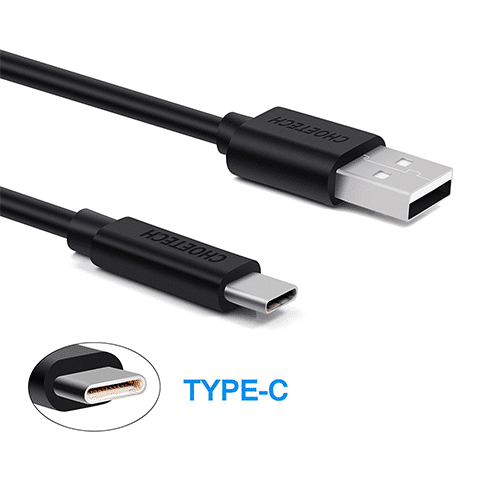 მობილურის დამტენი - Choetech AC0002 1m USB-A To Type-C PVC Cable