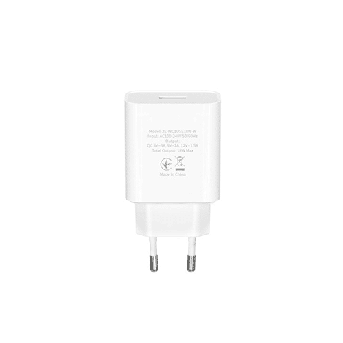 მობილურის დამტენი - 2E-WC1USB18W-W