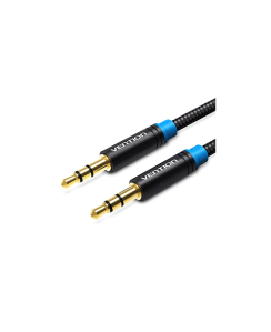Aux კაბელი - Vention 3.5 mm Black Metal Type 2 მ