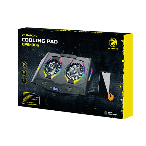 ნოუთბუქის გაგრილება - 2E Gaming Cooling Pad 2E-CPG-006 Black For 17.3