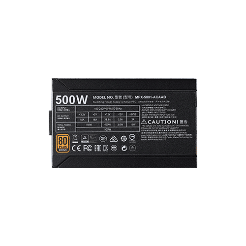 კვების ბლოკი - Cooler Master 500 Watt Mwe 80 Plus Bronze