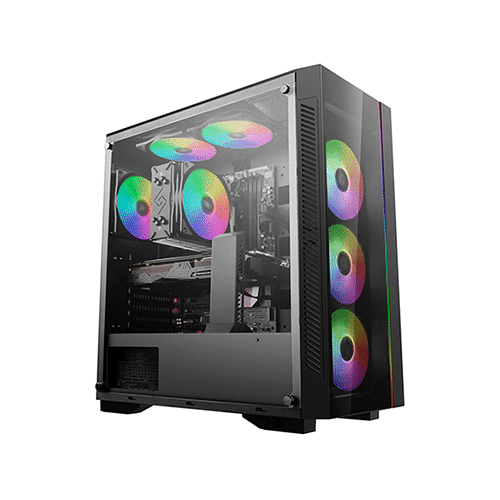 ქეისი - Deep Cool Matrexx 55 V3 ADD-RGB 3F Black - 3x120 Fan RGB