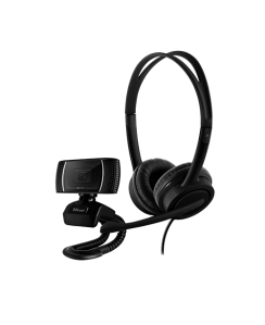 კომბო - ყურსასმენი + ვიდეოთვალი - Trust Doba USB Headset + 720p HD Webcam