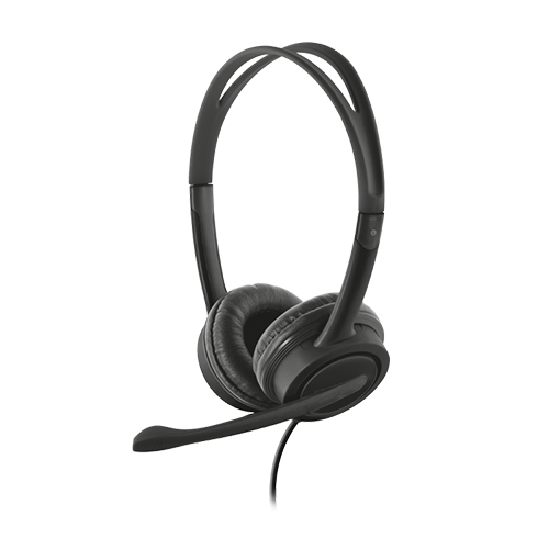 კომბო - ყურსასმენი + ვიდეოთვალი - Trust Doba USB Headset + 720p HD Webcam