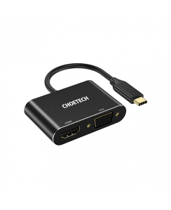 Multi ადაპტერი - Choetech HUB-M17 Type-C to HDMI + VGA Adapter