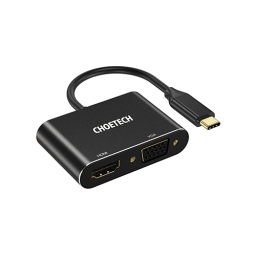 Multi ადაპტერი - Choetech HUB-M17 Type-C to HDMI + VGA Adapter