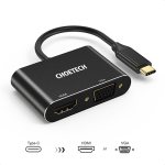 Multi ადაპტერი - Choetech HUB-M17 Type-C to HDMI + VGA Adapter