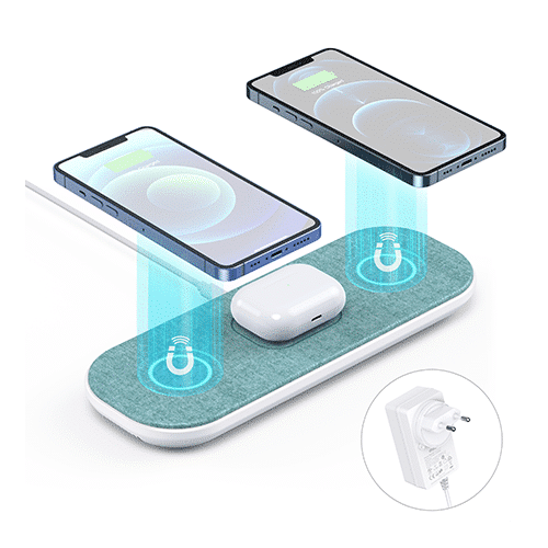 მულტი უკაბელო დამტენი - Choetech T569-S 30W Triple 3 In 1 Qi-Certified Fast Wireless Charger With 48W Adapter