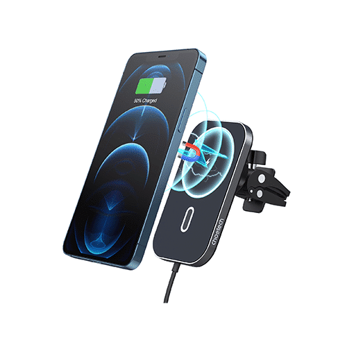 მანქანის უკაბელო დამტენი - Choetech T200-F Magnetic 15W wireless car charger holder