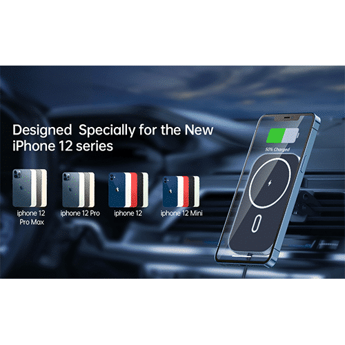 Car Wireless Charger - Choetech T200-F Magnetic 15W wireless car charger holder