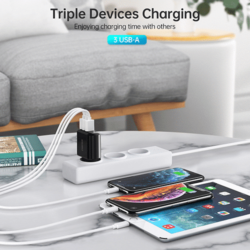 მობილურის დამტენი - Choetech Q5009-EU 17W 3 USB-A Charger