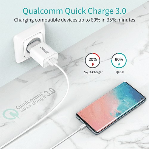 მობილურის დამტენი - Choetech Q5003-EU-WH 18W USB-A Charge EU