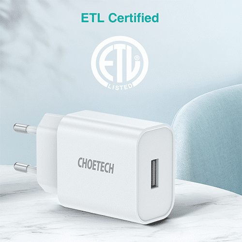 მობილურის დამტენი - Choetech Q5002-EU-WH 12W USB-A Charger EU