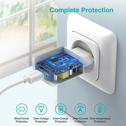 მობილურის დამტენი - Choetech Q5002-EU-WH 12W USB-A Charger EU