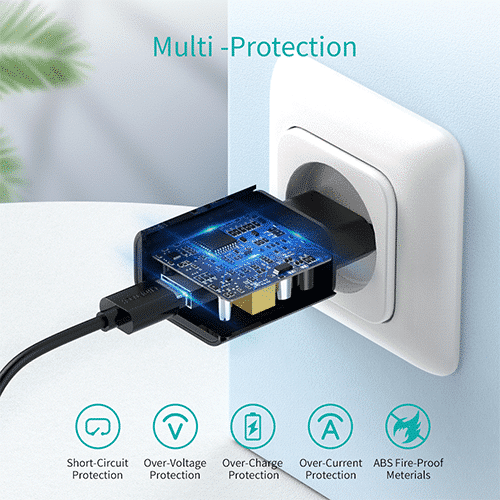 Mobile Charger - Choetech Q5003-EU-BK 18W USB-A Charge EU