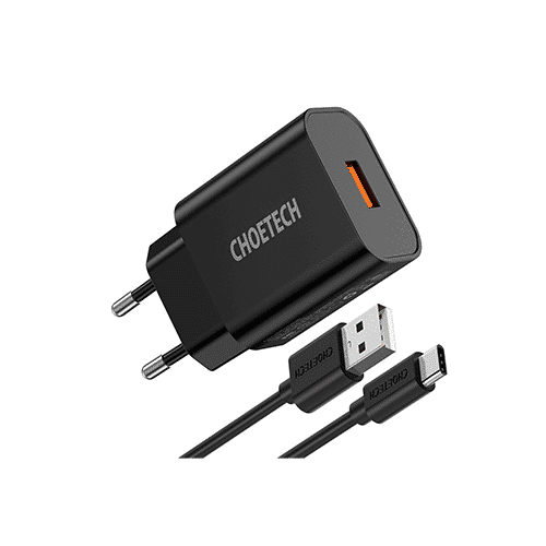 Mobile Charger - Choetech Q5003-EU-BK 18W USB-A Charge EU